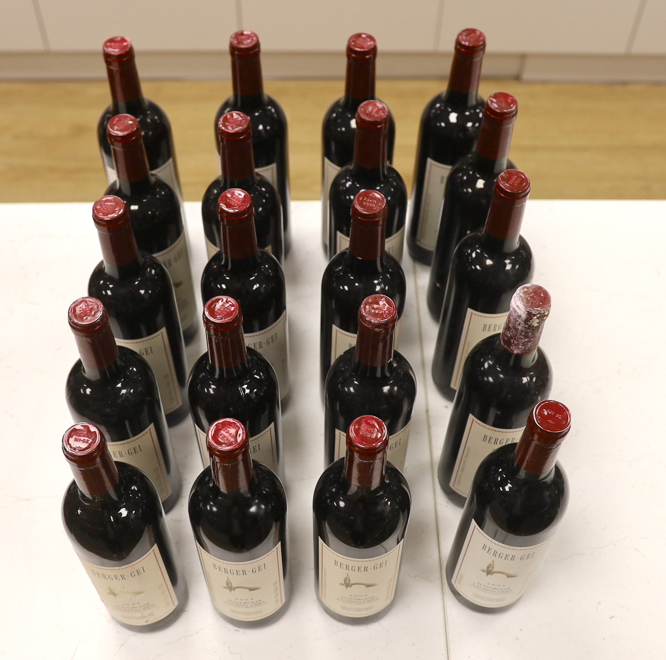 Nineteen bottles of Italian Berger-Gei, 2004 and one 2003 (20)